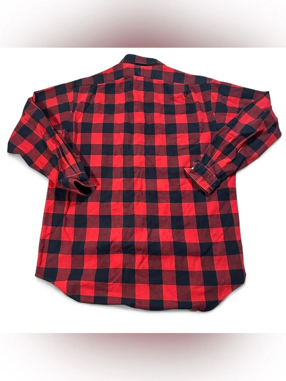 Polo Ralph Lauren Men’s Vintage Cotton Button Up Buffalo Plaid‎ Flannel Shirt L